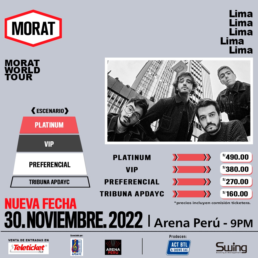 Morat anuncia segunda fecha de concierto en Lima 