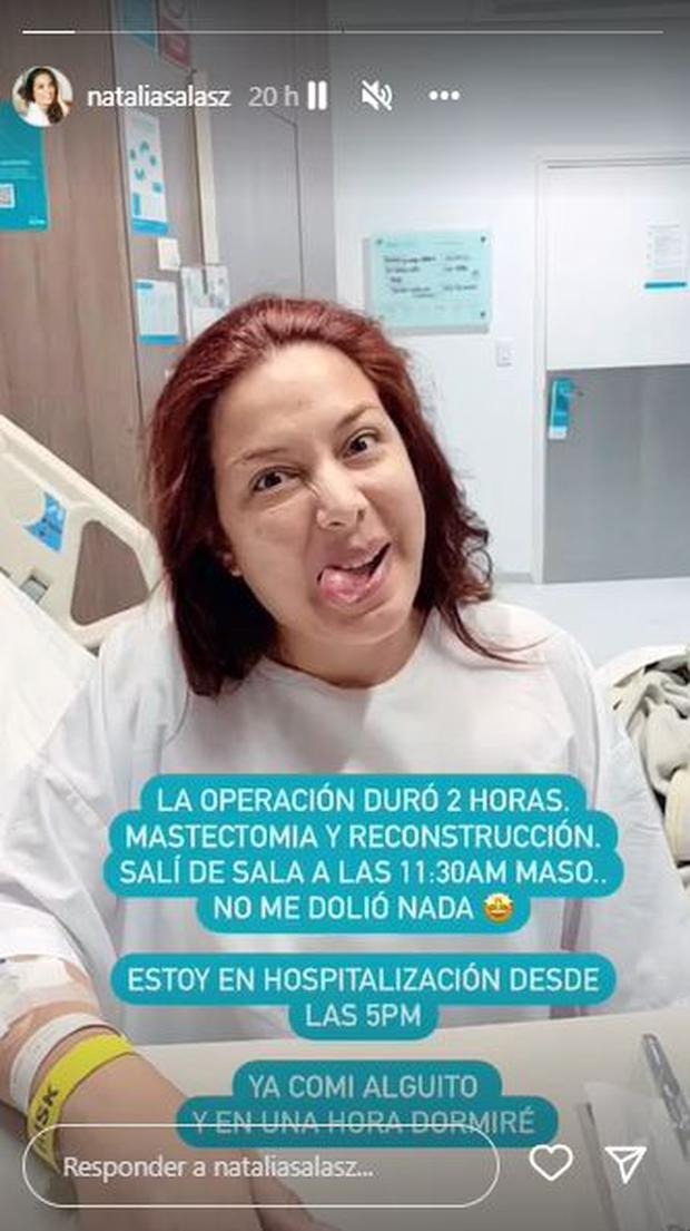Natalia Salas reapareció tras operación por cáncer de mama 