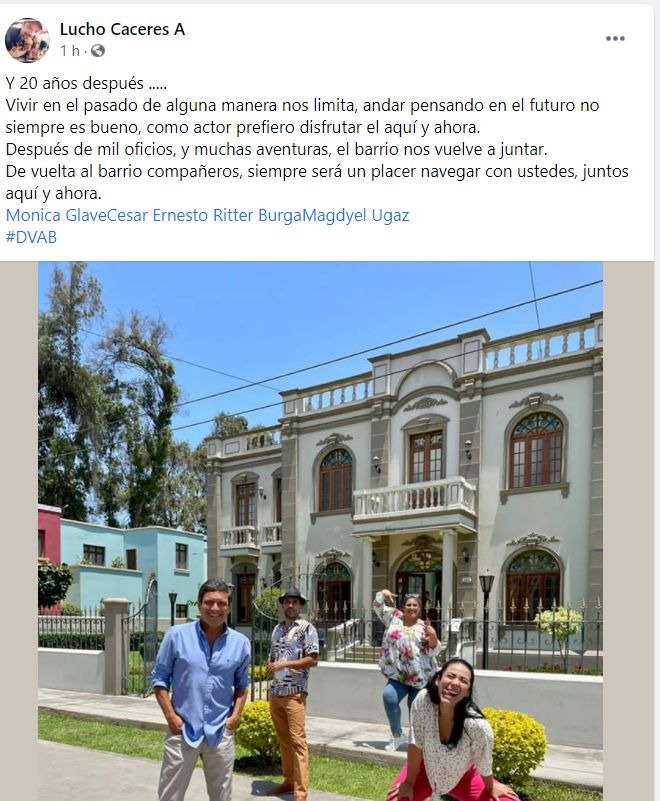 El nostálgico mensaje de Lucho Cáceres a sus compañeros de De Vuelta al Barrio