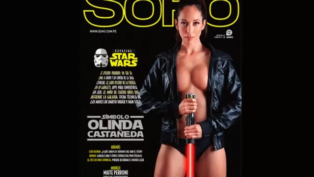 Olinda Castañeda posó desnuda con look de Star Wars 