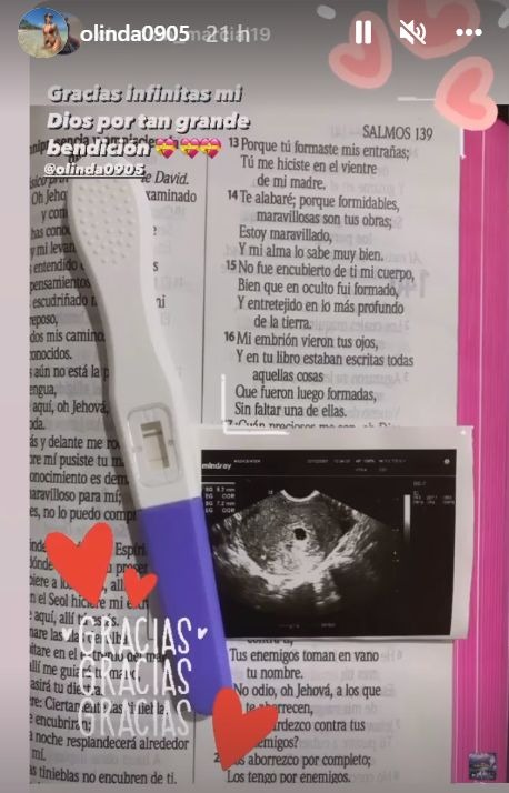 Olinda Castañeda y su esposo anunciaron embarazo 
