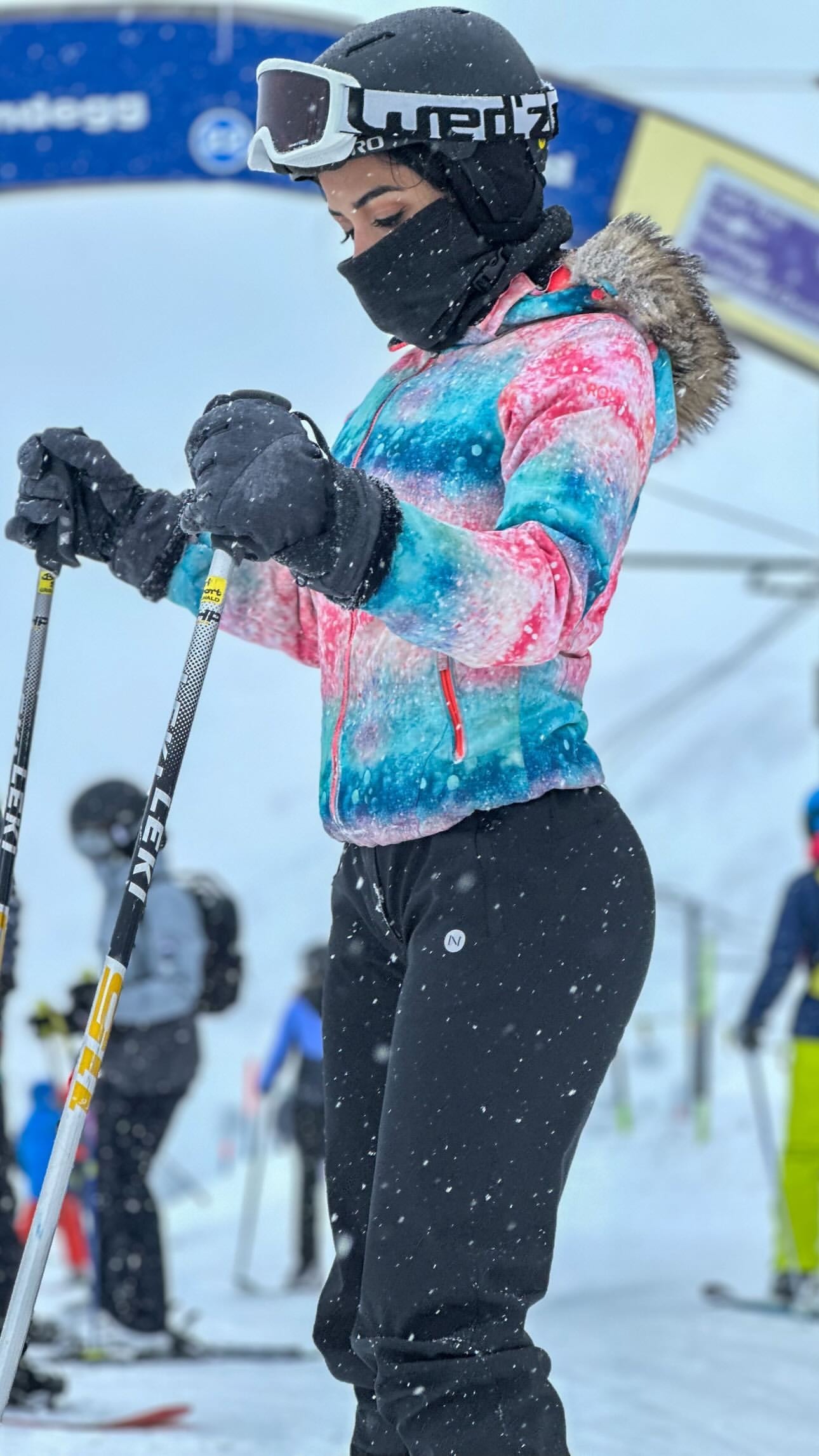 Onelia Molina vivió una experiencia única esquiando en la montaña. Fuente: Instagram