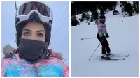 Onelia Molina vivió momentos de terror al esquiar por primera vez los Alpes suizos