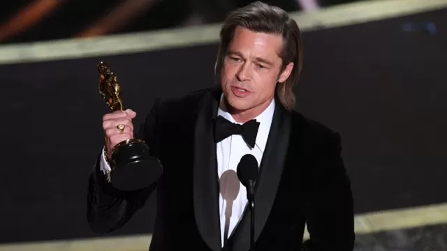 Brad Pitt ganó su primera estatuilla en los Oscar. Foto: EFE