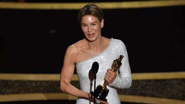 Oscar 2020: Ren&eacute;e Zellweger gana la estatuilla a mejor actriz por &quot;Judy&quot;. Foto: AFP