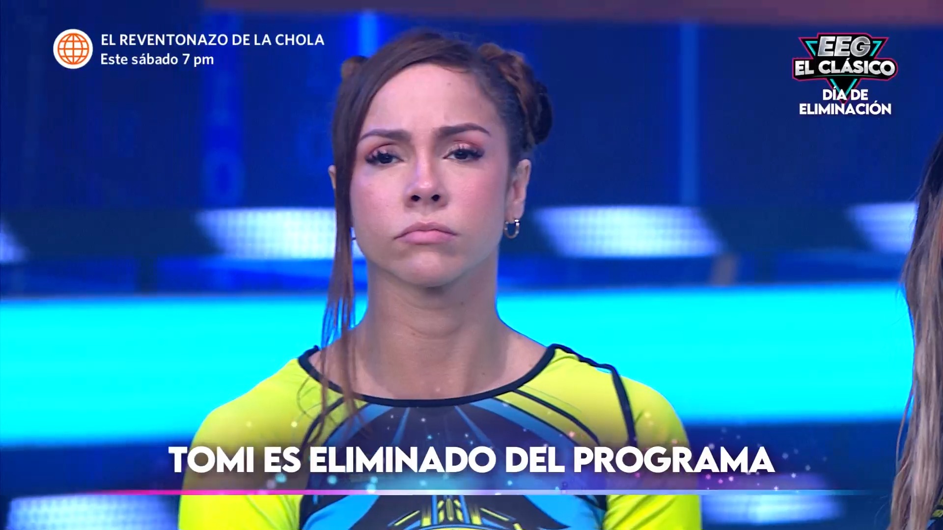 Paloma Fiuza quedó muy afecta por la eliminación de Tomi Narbondo. Fuente: AméricaTV
