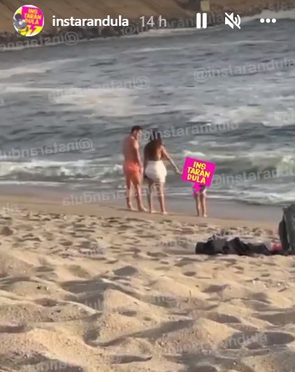 Pancho Rodríguez fue captado con Melissa Paredes en la playa