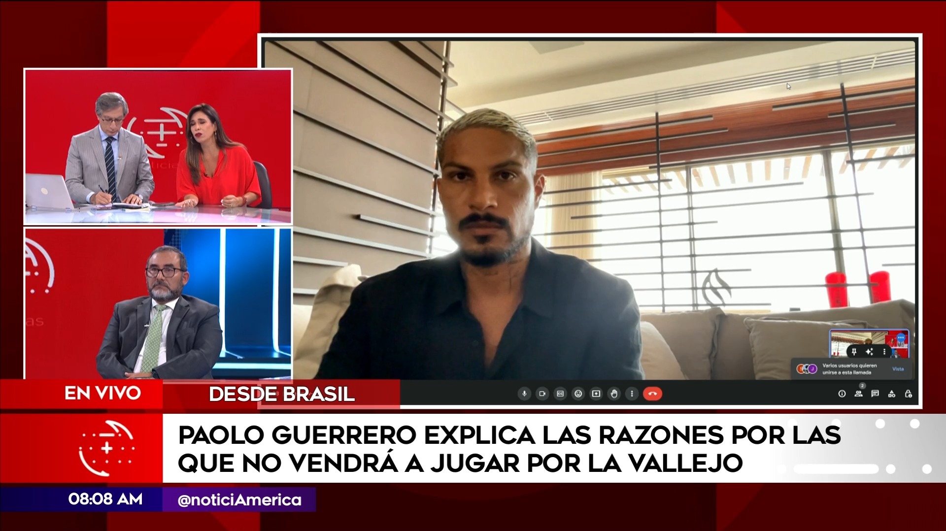 Paolo Guerrero explicó las razonas por las que no vendrá a jugar por la Vallejo / América Noticias