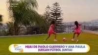 Paolo Guerrero y Ana Paula Consorte ya son una familia: Sus hijas juegan fútbol juntas