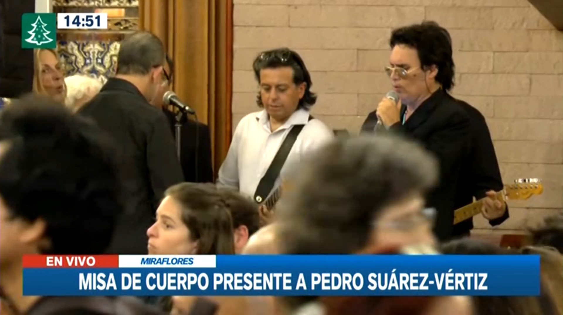 Patricio Suárez Vértiz cantó en la misa de su hermano Pedro Suárez Vértiz / Canal N