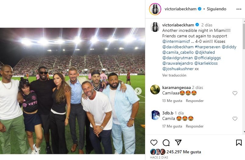 Camila Cabello y Rauw Alejandro coincidieron en Miami / Fuente: Instagram