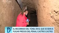El recorrido del túnel en el penal Castro Castro