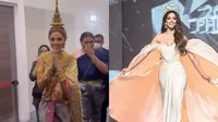 ¡Una reina! Luciana Fuster impactó en nuevo certamen con traje típico de Tailandia 