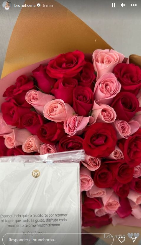 El regalo de Richard Acuña a Brunella Horna por su retorno a 'Amérca Hoy' / Instagram