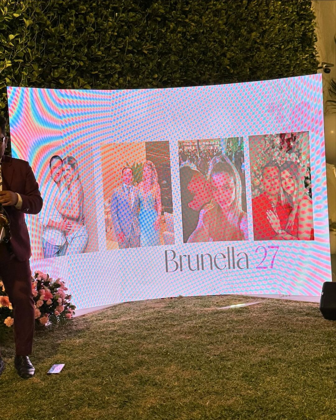 Video en panatalla gigante como sorpresa de Richard Acuña para Brunella Horna por su cumpleaños/Foto: Instagram
