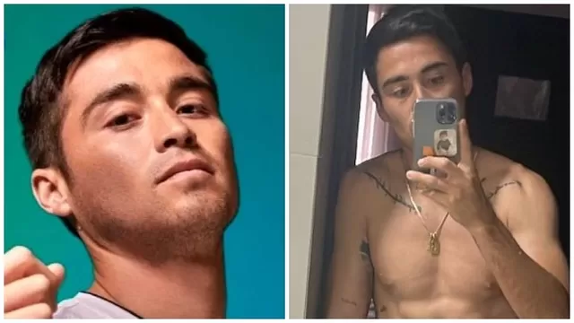Rodrigo Cuba publicó antes y después de su físico. Fuente: Instagram