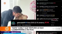 Rodrigo Cuba y Ale Venturo le dieron la bienvenida su bebé Aissa