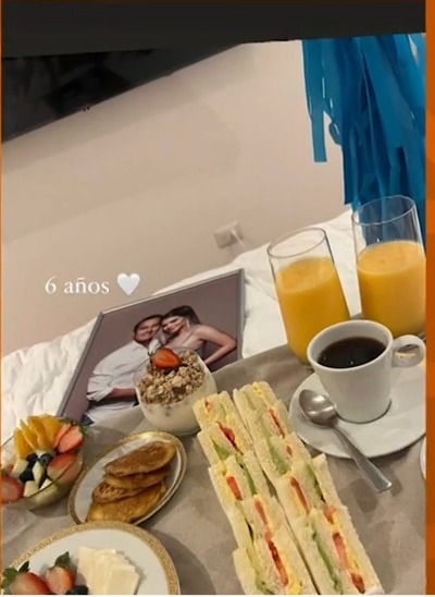 Brunella sorprendió a su esposo con un desayuno / Foto: América Espectáculos