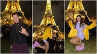 Las románticas imágenes de Luciana y Patricio recibiendo Año Nuevo bajo la Torre Eiffel