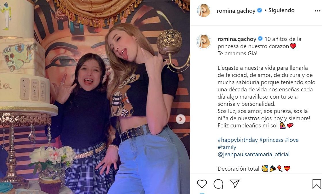 Romina Gachoy le dedica amoroso mensaje de cumpleaños a la hija de Angie Jibaja 