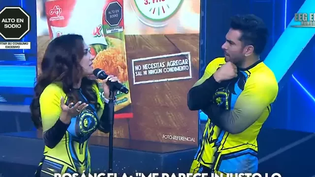 Rosángela Espinoza encaró a Rafael Cardozo tras cuestionar su lesión. Fuente: AméricaTV
