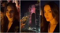 Rosángela Espinoza recibió Año Nuevo en Dubái con espectacular show de fuegos artificiales