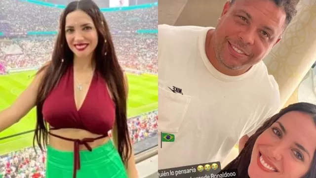 Rosángela Espinoza se encontró con Ronaldo en su visita a Qatar 