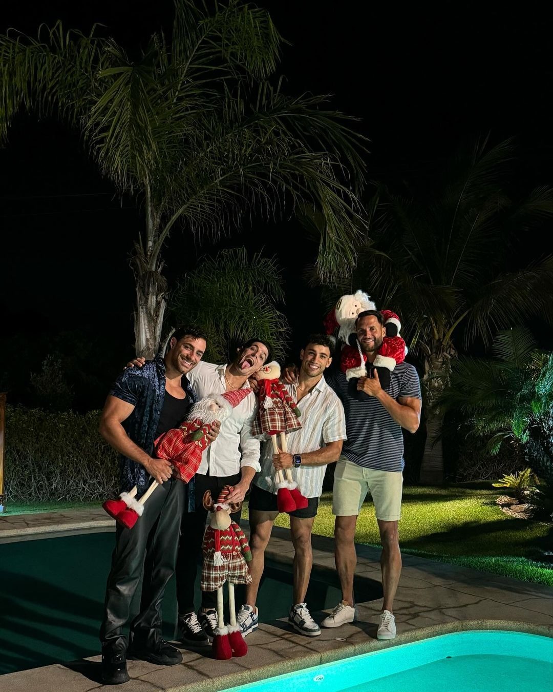 Navidad de Facundo González, Fabio Agostini, Austin y Said Palao / Instagram