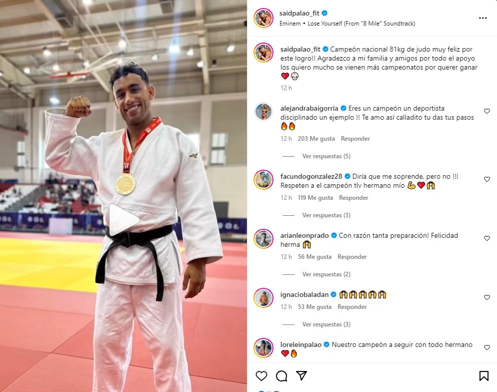Said Palao es el nuevo Campeón Nacional de Judo / Instagram