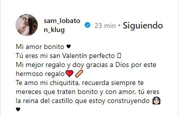 Mensaje de Samahara Lobatón dedicado a su hija por San Valentín/Foto: Instagram