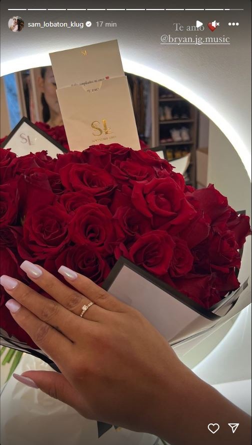 Samahara Lobatón mostró el regalo de su pareja Bryan Torres que al parecer sería un anillo de compromiso/Foto: Instagram