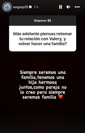 Sergio Peña sobre retomar su relación con Valery Revello: “La quiero mucho y le tengo respeto”