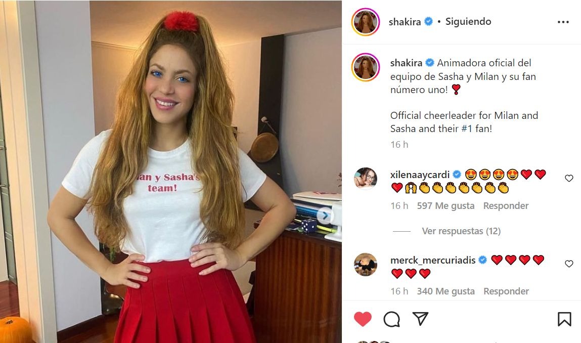 Shakira alborota Instagram con disfraz de Halloween 