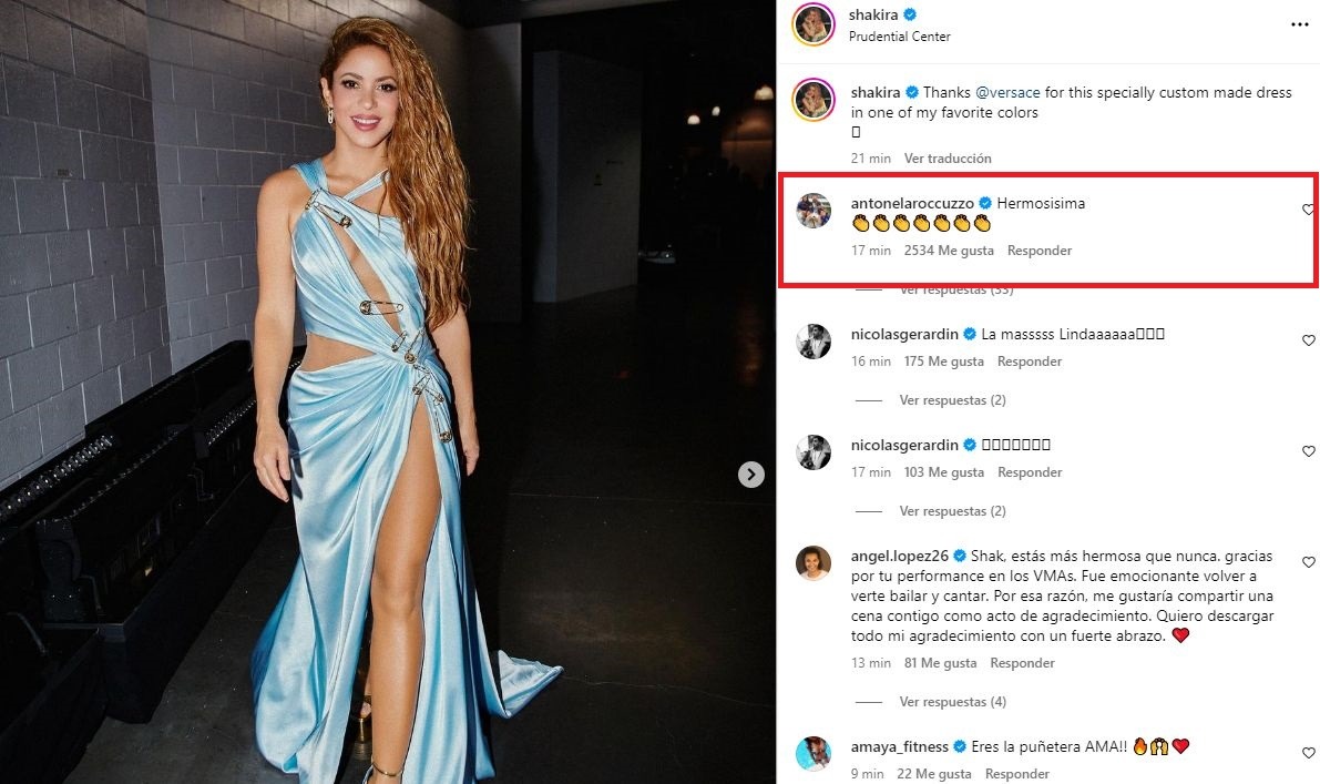 Antonella Roccuzzo elogió a Shakira / Instagram