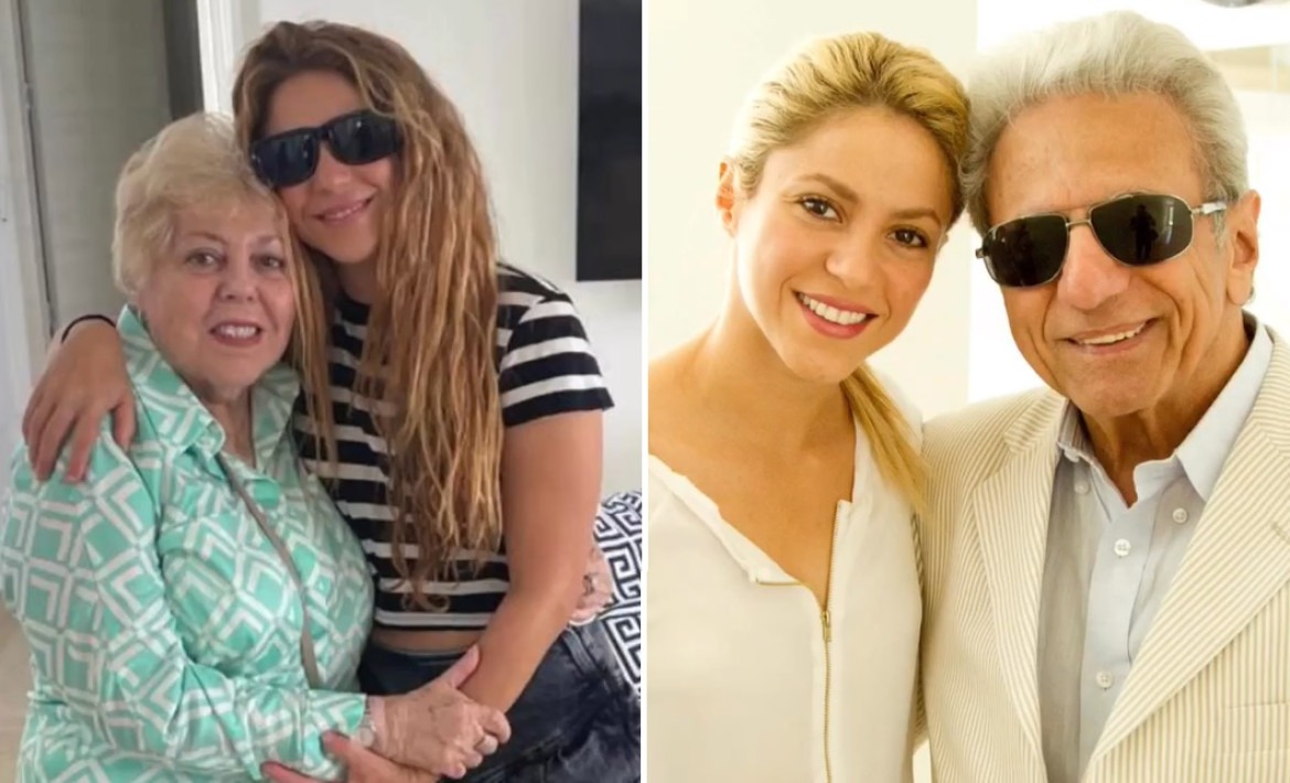Shakira y sus padres Nidia Ripoll y William Mebarak/ Foto: El Colombiano