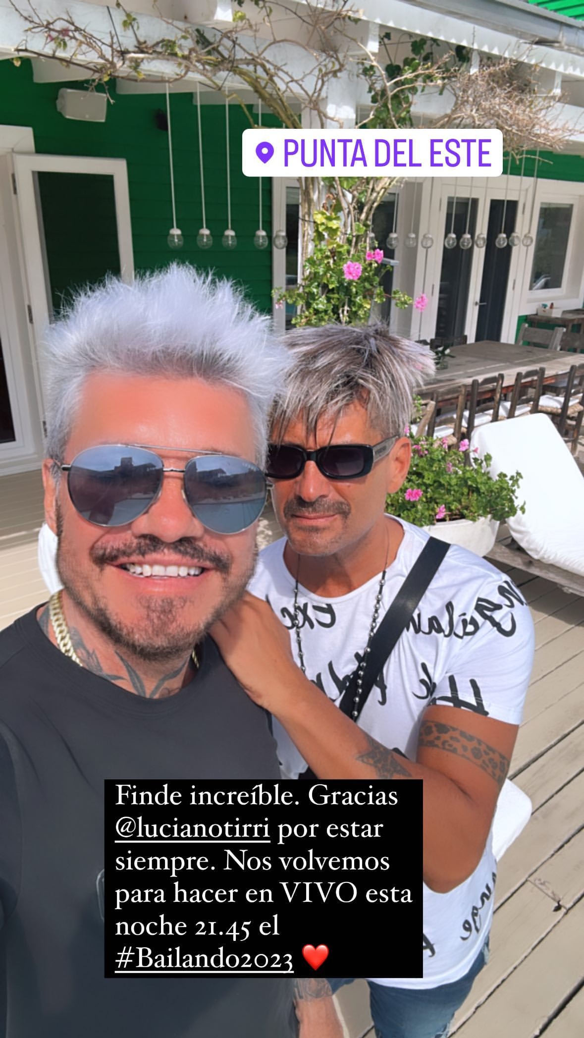 Marcelo Tinelli y su primo viajan a Argentina. Foto: Instagram