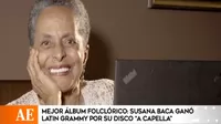 Susana Baca gana el Latin Grammy en la categoría al mejor álbum folclórico