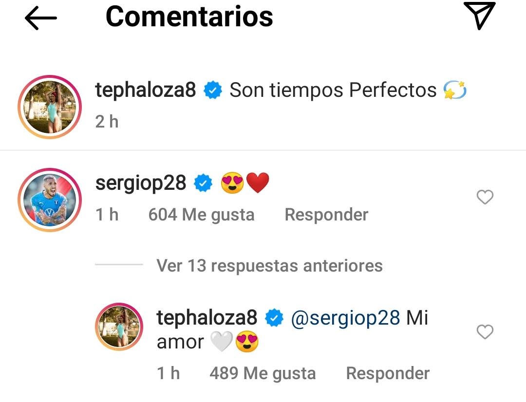 Tepha Loza y Sergio Peña confirman relación con este romántico mensaje