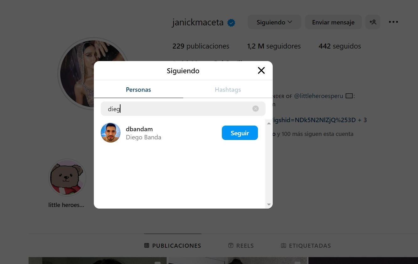 Janick Maceta tampoco sigue a Diego Rodríguez en Instagram 