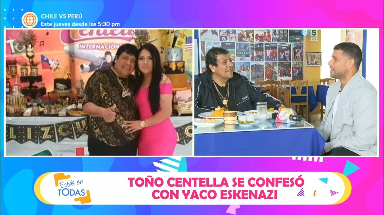 Toño Centella se refirió a su matrimonio con Johana Rodríguez / Fuente: Estás en Todas