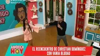Vania Bludau se reencontró con Christian Domínguez y así reaccionó el cantante 