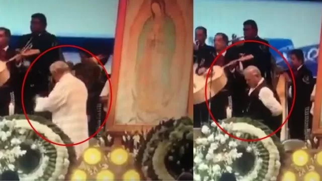 Vicente Fernández: Sacerdote se cambia la sotana por traje de mariachi durante misa 