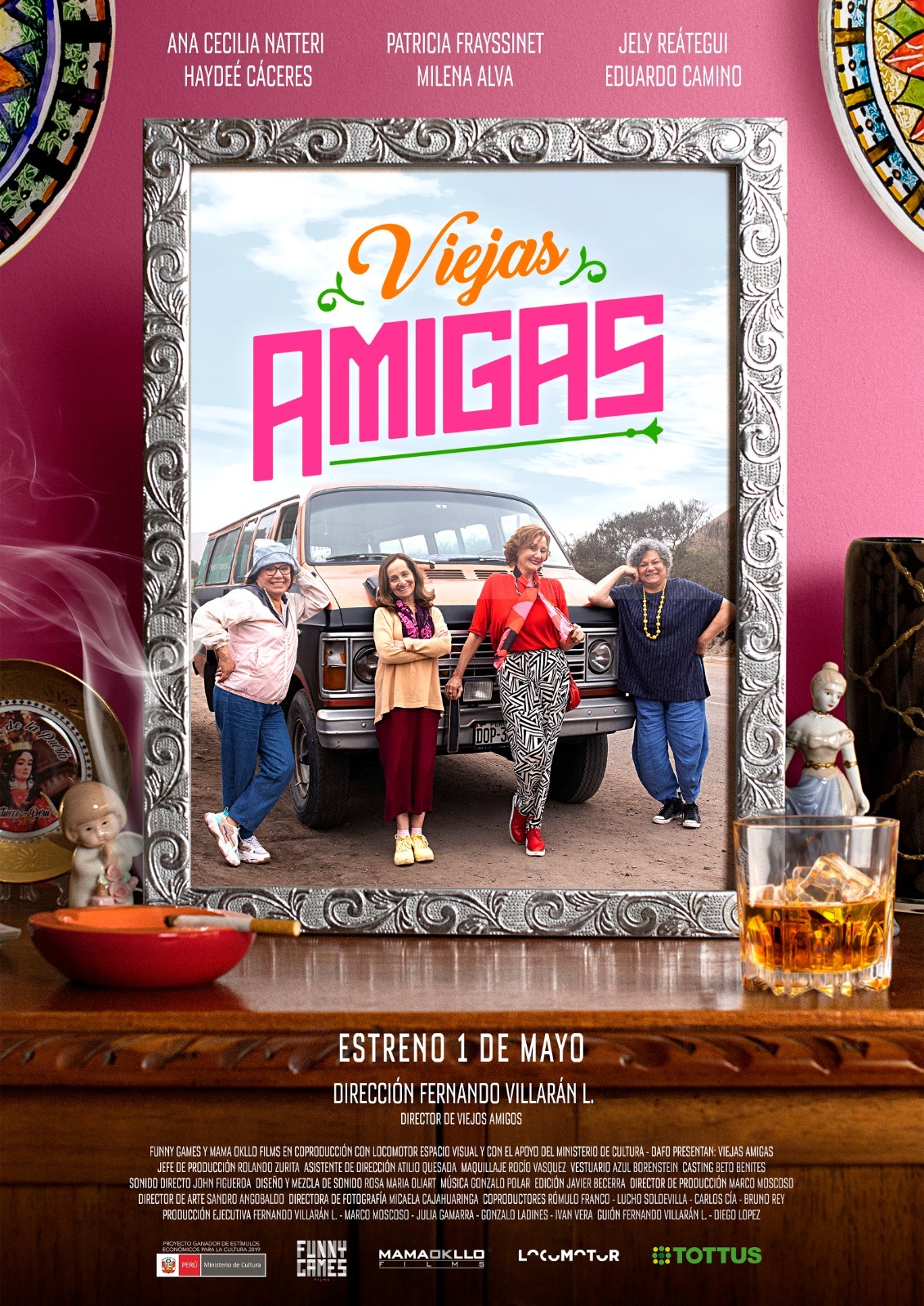 Afiche de la película peruana 'Viejas amigas' 