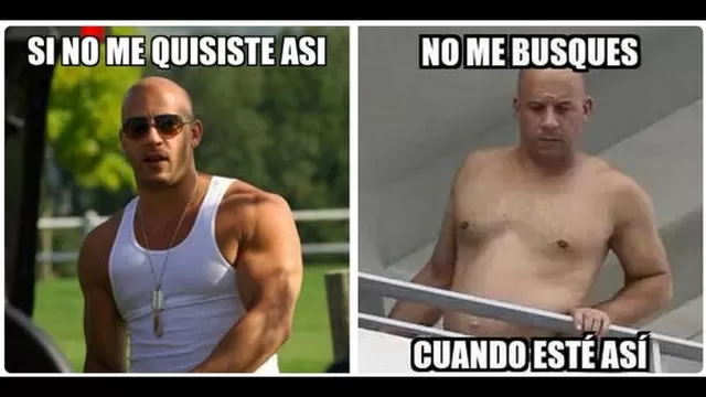 Vin Diesel: su sobrepeso en vacaciones generó graciosos memes