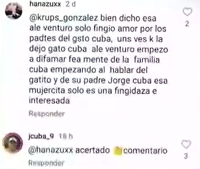Papá de Rodrigo Cuba aprobó fuerte comentario contra Ale Venturo / Instagram