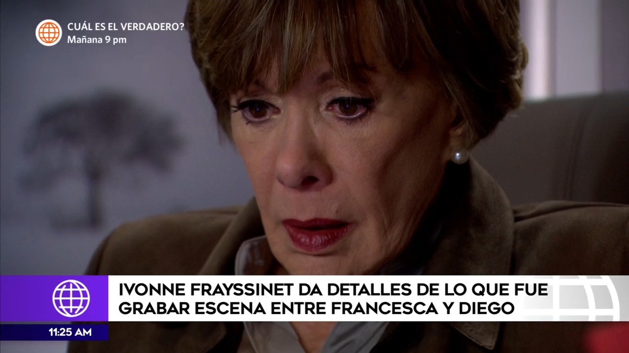 Yvonne Frayssinet confesó que quería que Francesca se dé cuenta del engaño de Diego Montalbán