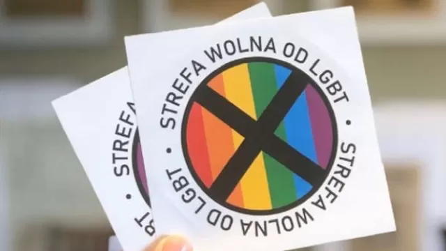 Adhesivos anti-LGTB, la campaña homofóbica de una revista que causa polémica en Polonia. Foto: Gaceta Polska
