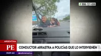 Argentina: Conductor arrastra con su vehículo a policías que lo intervinieron