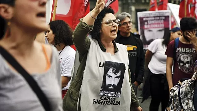 Argentinos demandan respuesta por activista desaparecido. Foto: AFP