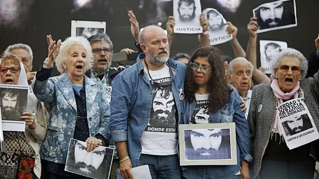 Hermano de Santiago Maldonado exige justicia en Argentina. Foto: AFP